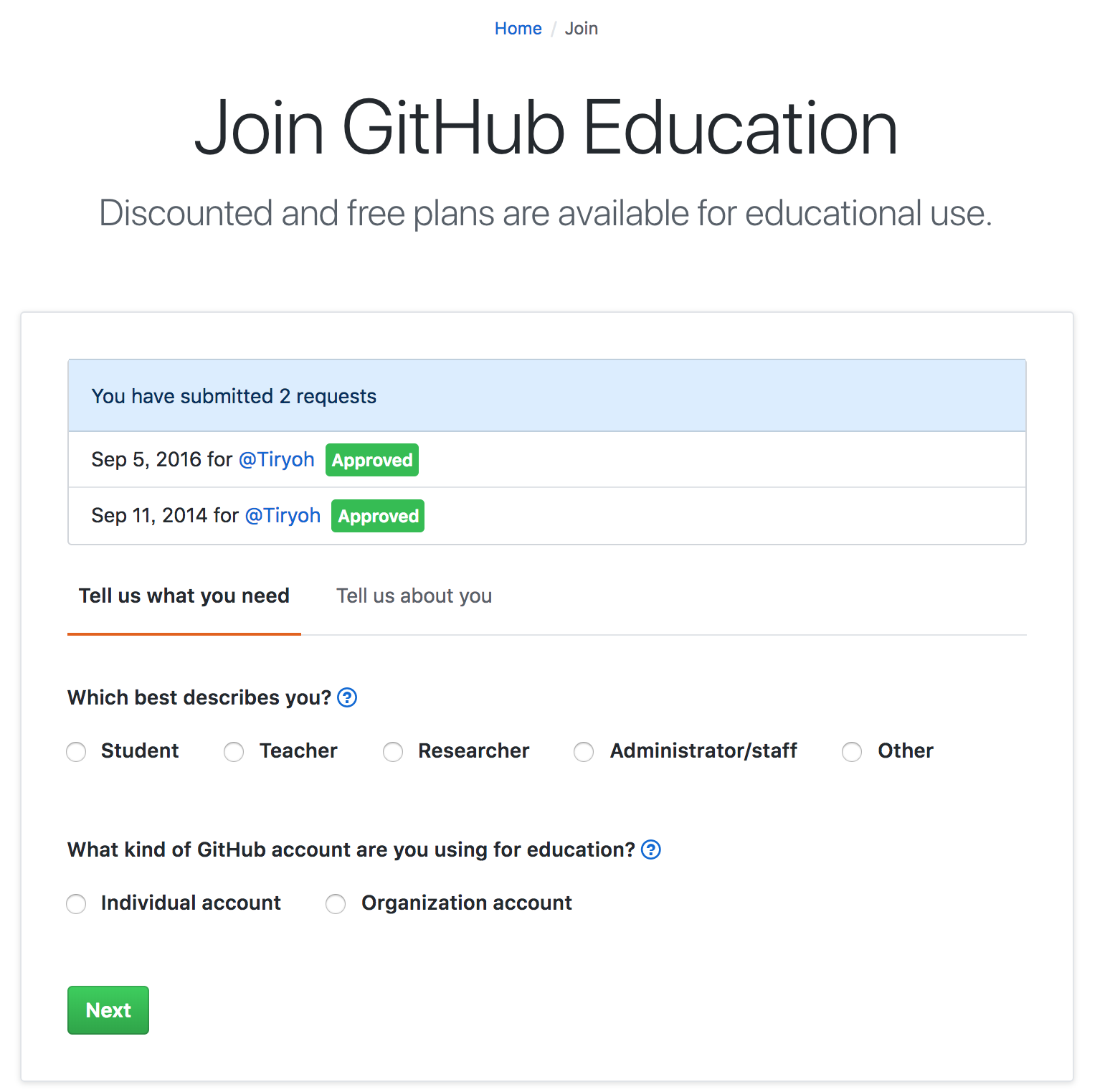 GitHub Educationのライセンスを更新した話 | Memoteki